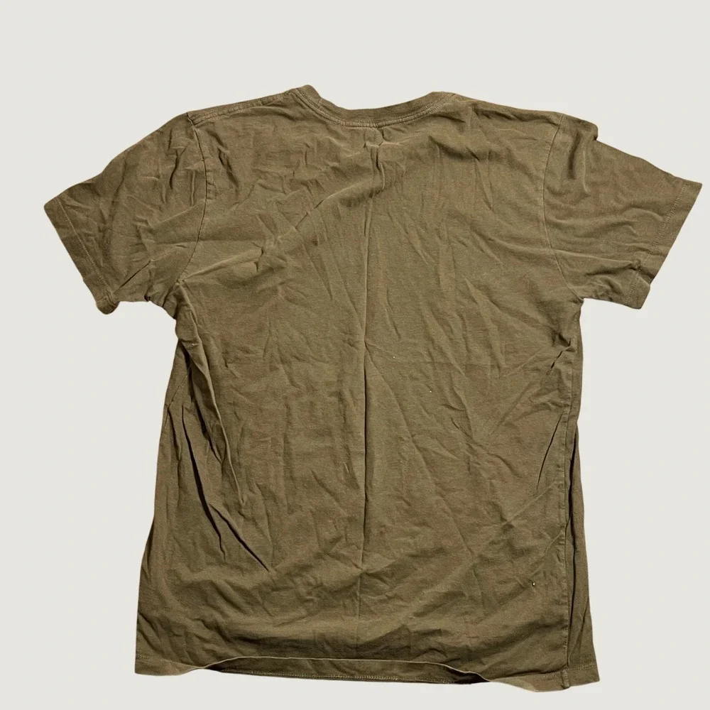 The North Face Mens Graphic T-Shirt Olive Green Logo Tee Size Medium